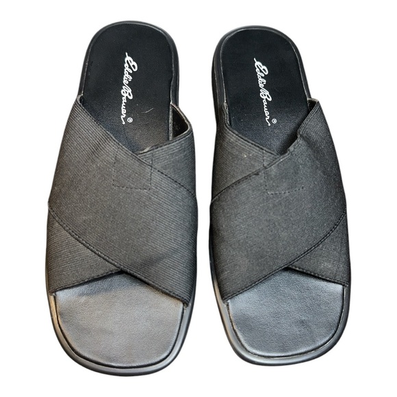 Eddie Bauer women's black Break Point Slide platform Sandals Size 8M - Picture 2 of 5